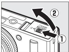 NIKON COOLPIX A - Ouvrir le volet du logement pour accumulateur/carte mémoire. - 1