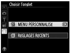 NIKON COOLPIX A - Sélectionner MENU PERSONNALISÉ. - 2