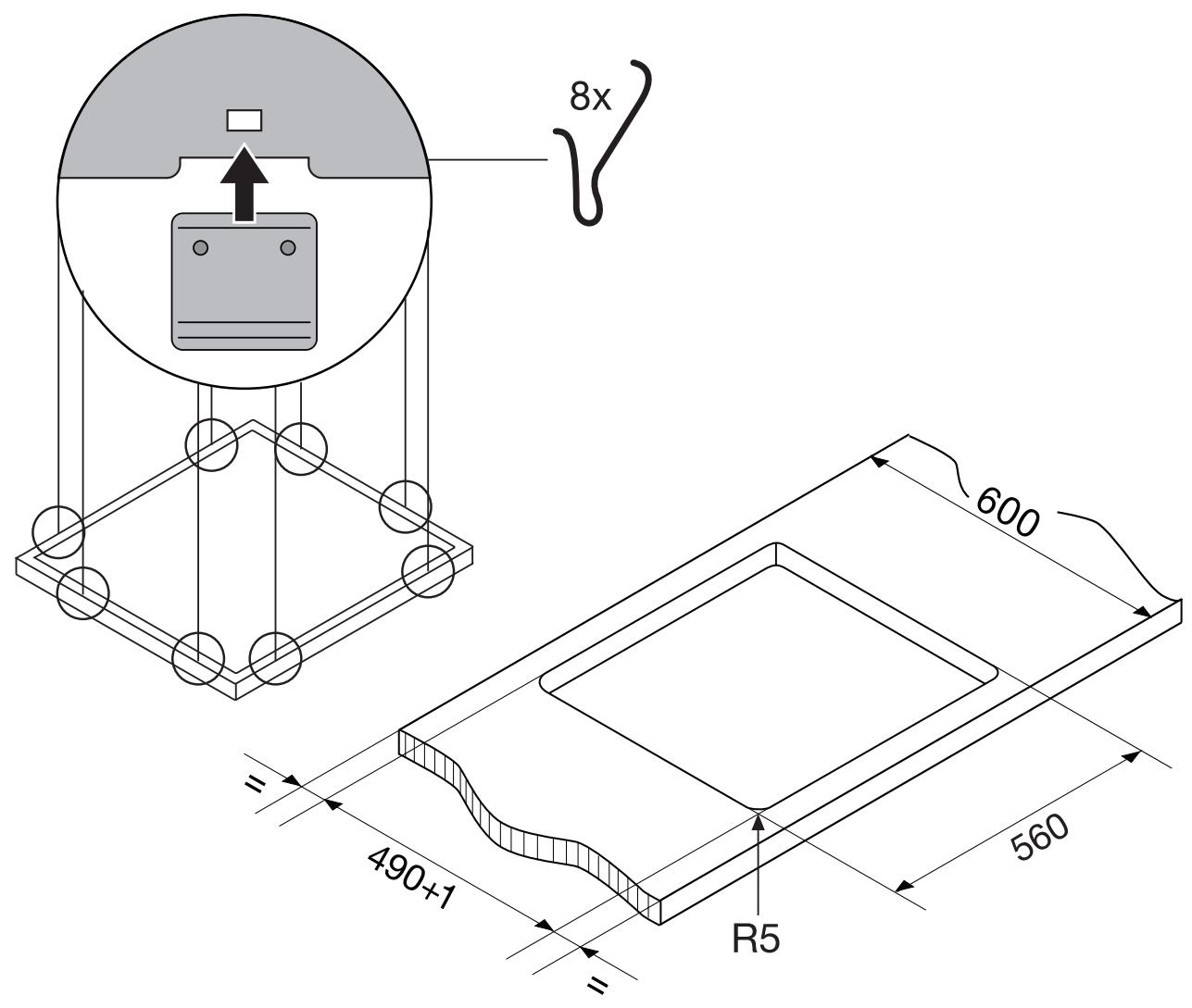 FAURE CVI401N 91D - Dimensions de l'appareil - 3