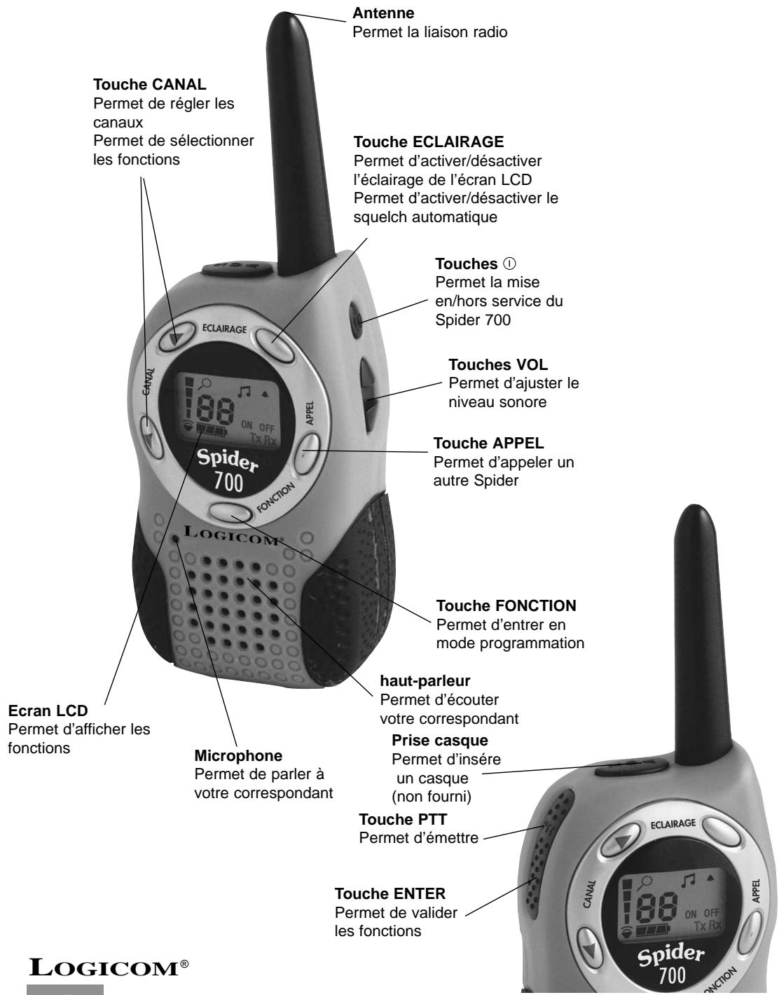 LOGICOM SPIDER 700 - PRESENTATION DE L'APPAREIL - 1
