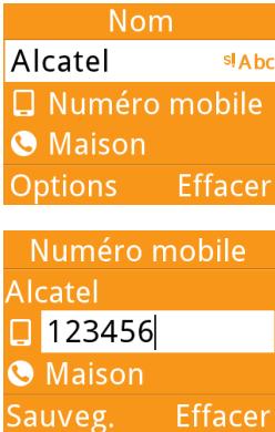 ALCATEL 20.04G - Ajouter un contact - 3