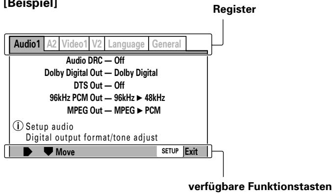 PIONEER DVJ-1000 - Gebrauch des Setup-Menüs - 1