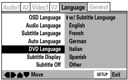 PIONEER DVJ-1000 - Set DVD menu language (Expert Mode) - 1