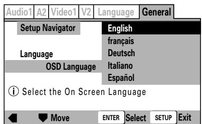 PIONEER DVJ-1000 - Sélection de la langue d'affichage sur écran (OSD) - 1