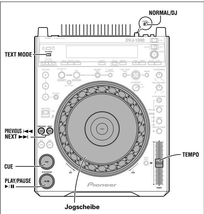 PIONEER DVJ-1000 - Hinweis zur Wellenform-Anzeige DJ - 1