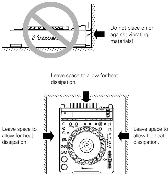 PIONEER DVJ-1000 - Installation location - 1