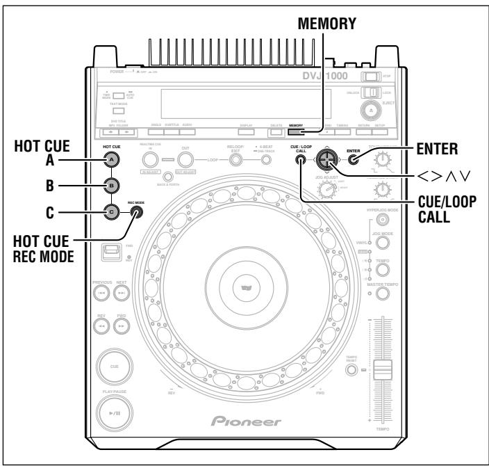 PIONEER DVJ-1000 - ■ Enregistrement d'un point de repère - 1