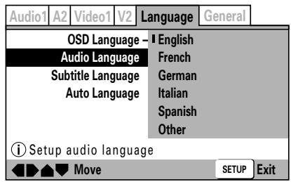 PIONEER DVJ-1000 - Select the Audio Language - 1
