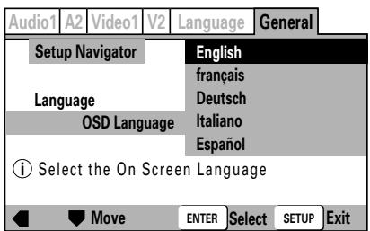 PIONEER DVJ-1000 - Wahl der Sprache für die Einblendungsanzeigen (OSD Language) - 1