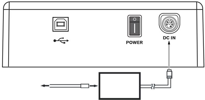 PIONEER DVR-X162Q - Raccordement de l'adaptateur c.a. - 1