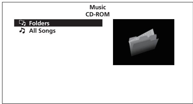 PIONEER BDP-LX91 - Sélectionnez Folders ou All Songs. - 1