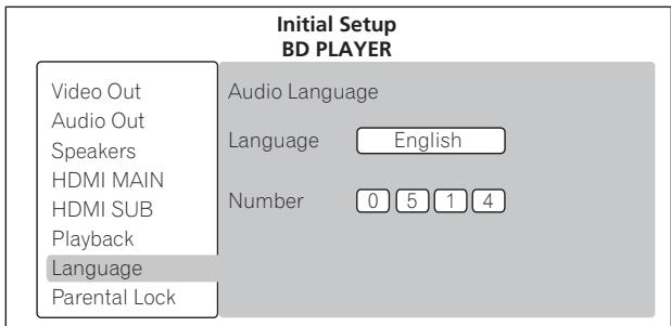 PIONEER BDP-LX91 - Changez la langue. - 1