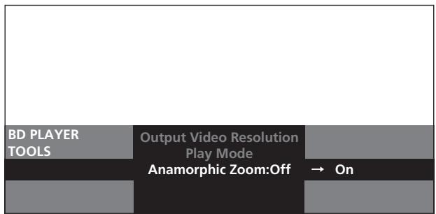 PIONEER BDP-LX91 - Sélectionnez et validez Anamorphic Zoom. - 2