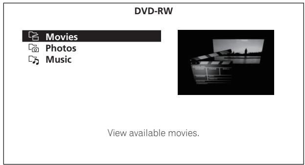 PIONEER BDP-LX91 - Sélectionnez Movies. - 1