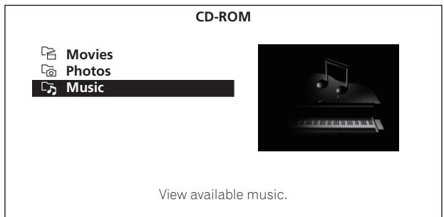 PIONEER BDP-LX91 - Sélectionnez Music. - 1