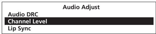 PIONEER BDP-LX91 - Sélectionnez et validez Channel Level. - 1