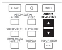 PIONEER BDP-LX91 - ▶ Appuyez sur OUTPUT RESOLUTION. - 1