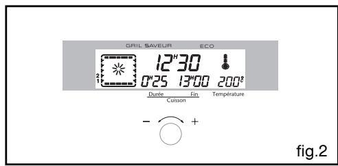 GRIL SAVEUR ECO 12"30 0'25 13"00 200° Durée Fin Temperature - + fig.2