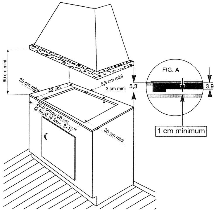 SAUTER G5900S - COMMENT INSTALLER VOTRE TABLE : - 1