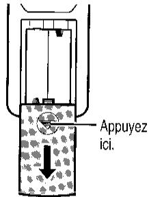 SHARP DV-L70S/BL - Installer les piles dans la télécommande. - 1