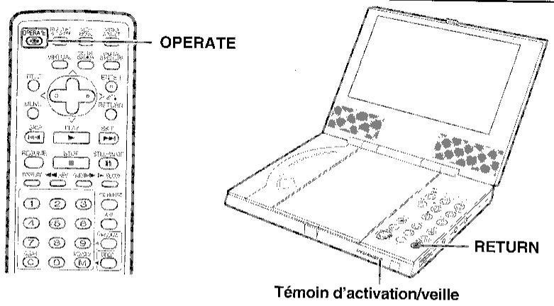 SHARP DV-L70S/BL - Pour activer et mettre en veille le lecteur à l'aide de la télécommande - 1