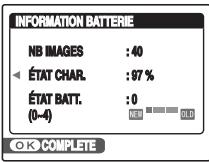 FUJIFILM FINEPIX S5 PRO - INFORMATION BATTERIE - 1