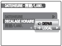 FUJIFILM FINEPIX S5 PRO - Passez à l'écran [DECALAGE HORAIRE]. - 1