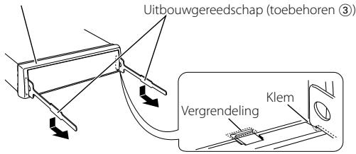 KENWOOD KVT-50DVDRY - Verwijderen van het hardrubber frame (schakelplaat) - 1