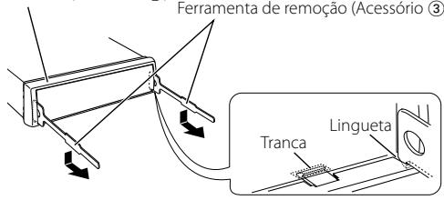 KENWOOD KVT-50DVDRY - Remover a armação de borracha rija (escudete) - 1
