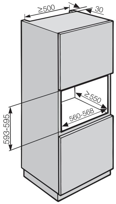 MIELE HYDRACOOK - Dimensions et niche - 2