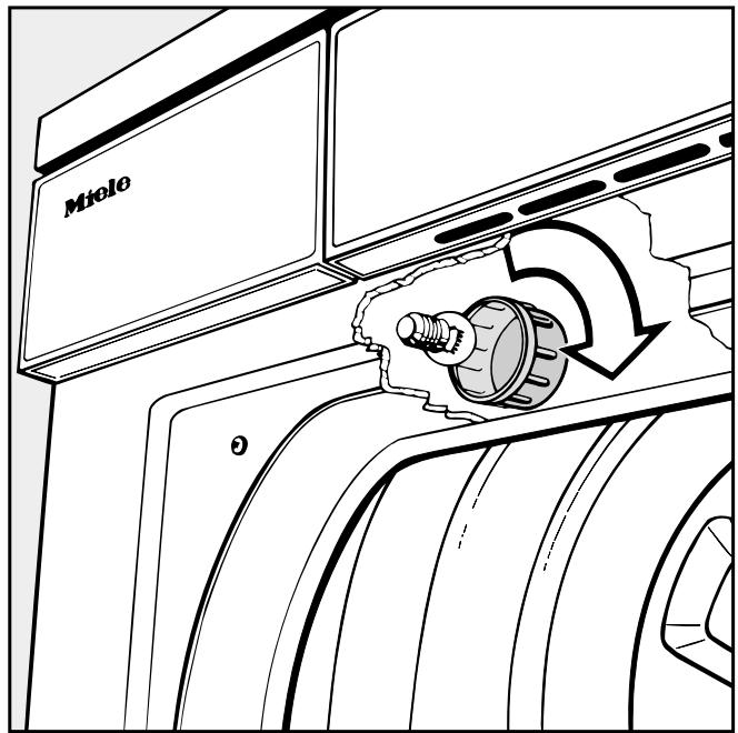 MIELE T650C - The interior drum lighting does not come on: changing the bulb - 1