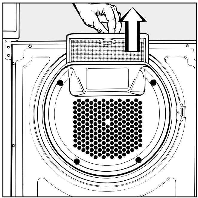 MIELE T650C - Cleaning the fluff filters - 1