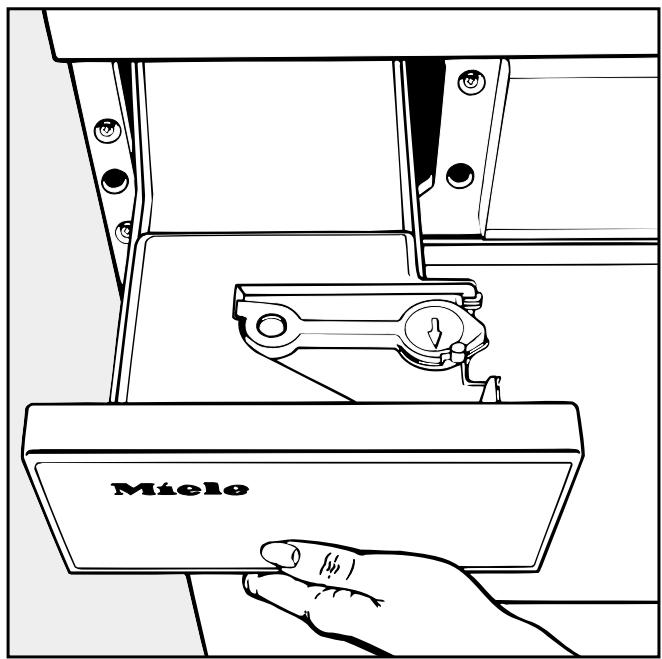 MIELE T650C - Emptying the condensed water container - 1