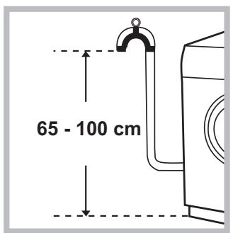 INDESIT XWDE 1071481IWKKK EU, XWDE 1071481X WKKK EU - Raccordement du tuyau de vidange - 1