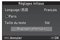 PENTAX K-S1 - Appuyez sur  pour sélectionner [réglages effectuels] puis appuyez sur OK. - 1