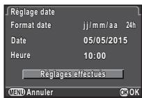 PENTAX K-3 II - Réglage de la date et de l'heure - 3