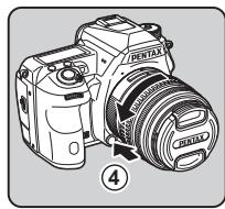 PENTAX K-3 II - Pour retirer l'objectif - 1
