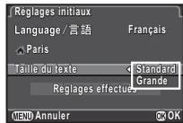PENTAX K-3 II - Utilisez ▲▼ pour sélectionner [standard] ou [grande], puis appuyez sur OK. - 1