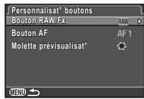 PENTAX K-3 II - Réglage du fonctionnement du bouton - 1