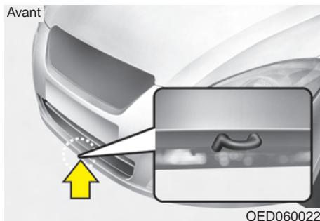 KIA - Retirer le crochet de remorquage (arrière) (le cas échéant) - 2