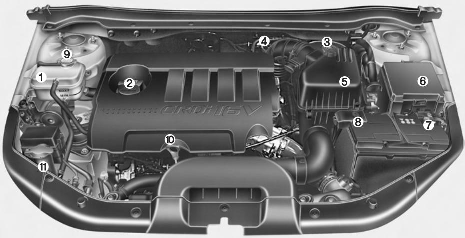 KIA - Compartiment moteur - 1