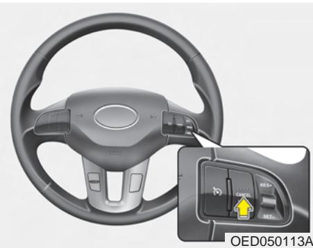 KIA - Pour accélérer momentanément avec le régulateur de vitesse activé : - 1