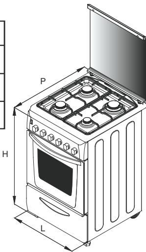 CANDY CBCM6W543,  CBCM6X543 - Dimensions de l'appareil - 1