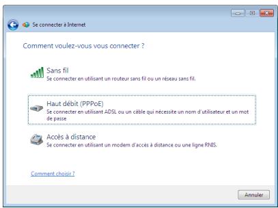 ASUS EEEBOX PC EB1007P-B0107 - Sélectionnez Haut débit (PPPoE) et cliquez sur Suivant - 1