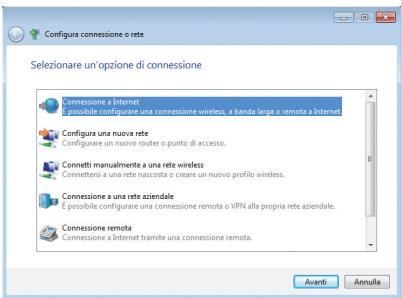 ASUS EEEBOX PC EB1007P-B0107 - Selezionare Connessiona a Internet e premere Avanti. - 1