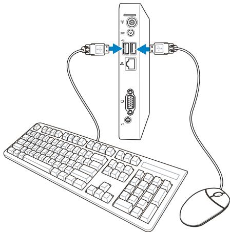 ASUS EEEBOX PC EB1007P-B0107 - Connexion de périhériques USB - 1