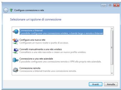 ASUS EEEBOX PC EB1033-B012G, EEEBOX PC EB1033-B014E - Selezionare Connessione a Internet e premere Avanti. - 1