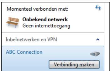 ASUS EEEBOX PC EB1033-B012G, EEEBOX PC EB1033-B014E - Klik op het netwerkpictogram in de taakbalk en klik op de verbinding die u net hebt gemaakt. - 1