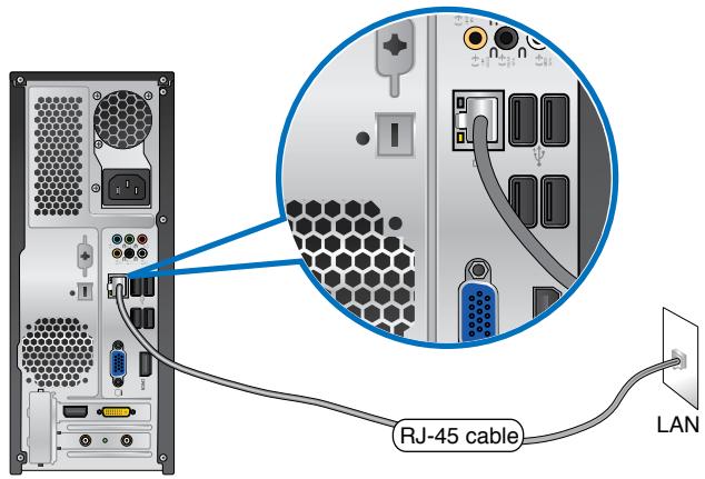 ASUS ESSENTIO CP6230-FR001S - To connect via a LAN: - 1