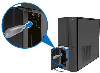 ASUS ESSENTIO CP6230-FR001S - Para ligar um dispositorio de armazenamento USB: - 1